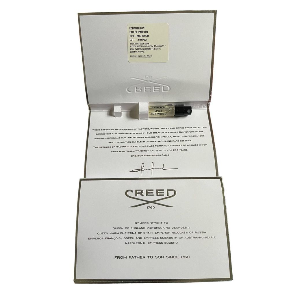 Creed for Men Cologne Unisex Spice and Wood Sample Size